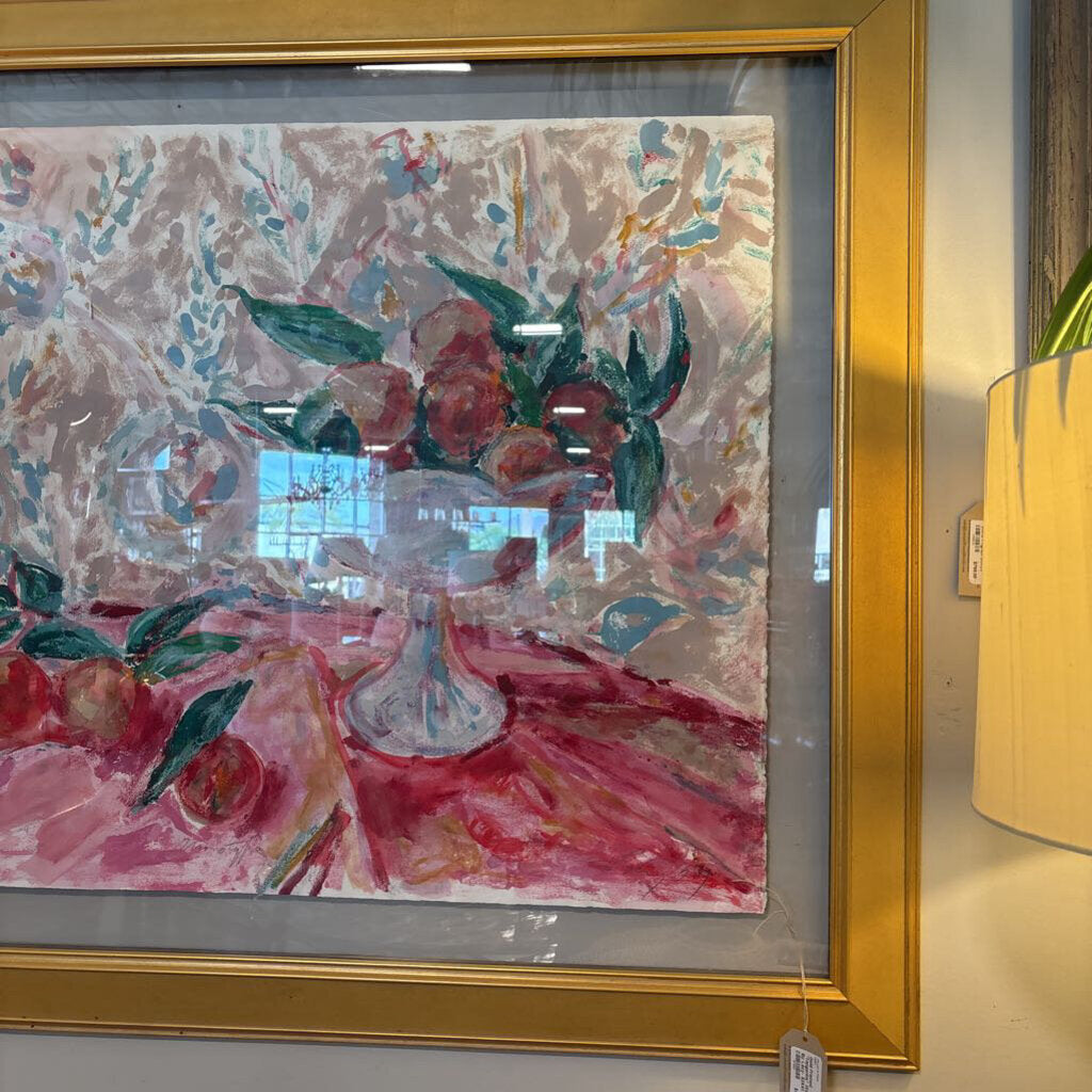 Gold Framed "Tangerine" Watercolor By Lacy- 53X41