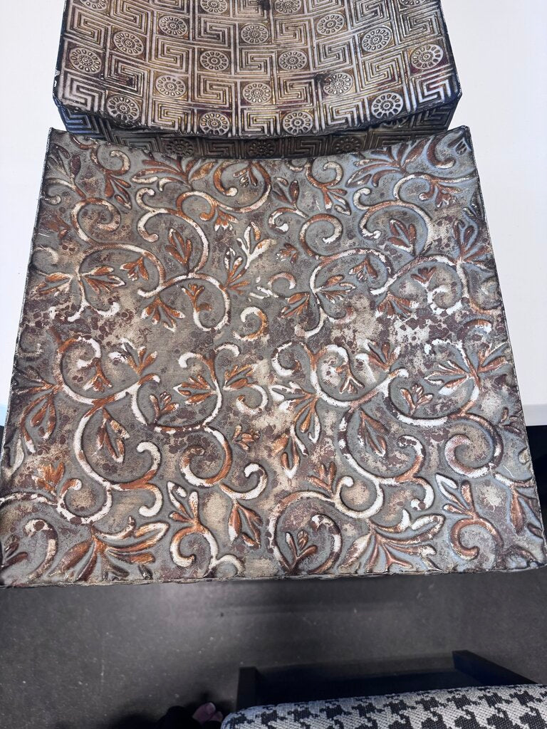 Bombay 3 Piece Metal Wall Art- 14X14 (14X42 Overall)