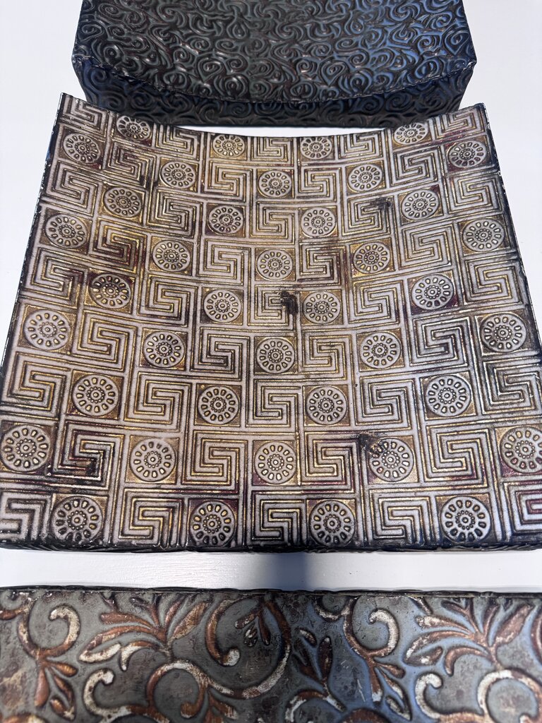 Bombay 3 Piece Metal Wall Art- 14X14 (14X42 Overall)