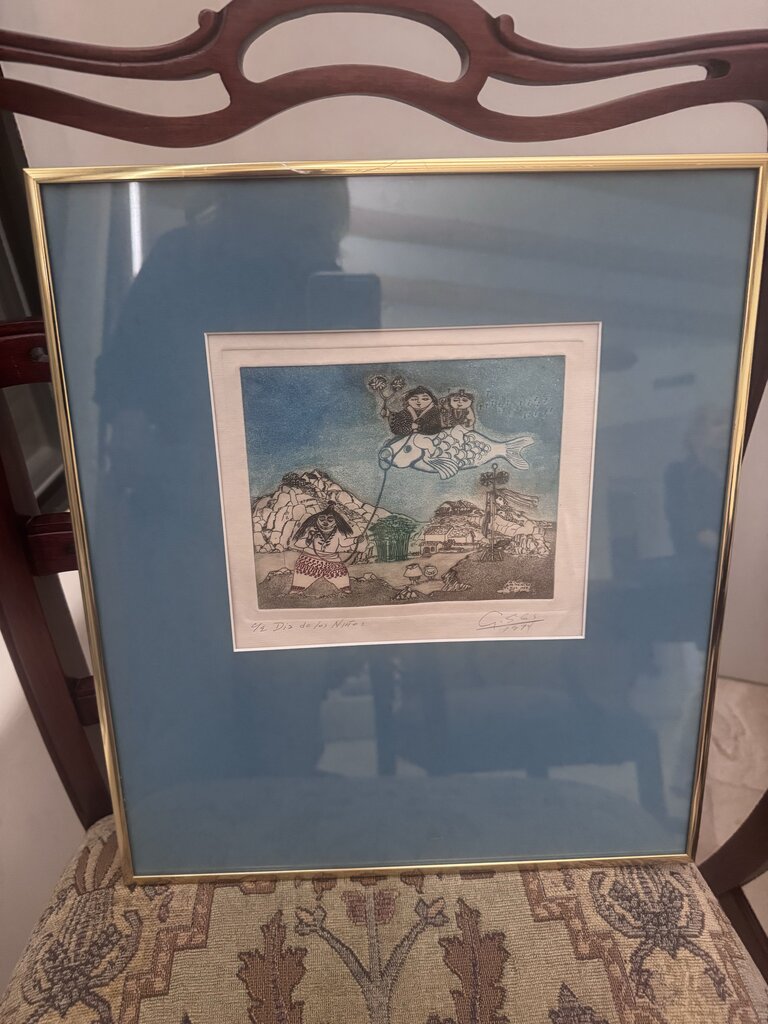 Dia De La Ninos Framed Signed Art- 16X15