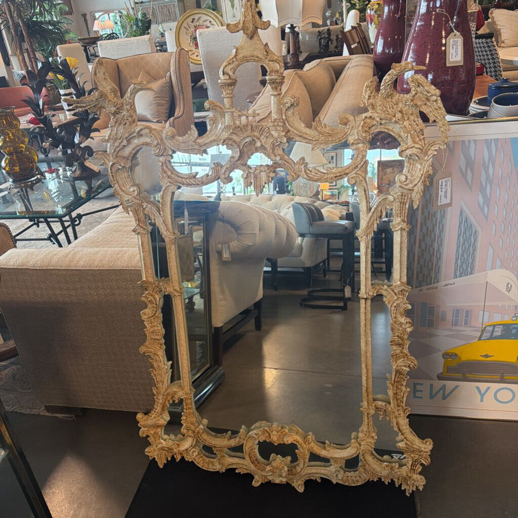 Chinese Chippendale Gilt Mirror -34X52H
