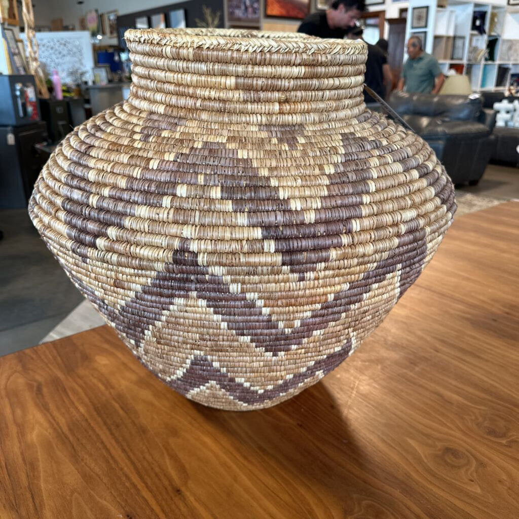 Woven Coiled Basket Made in Pakistan - 21X22