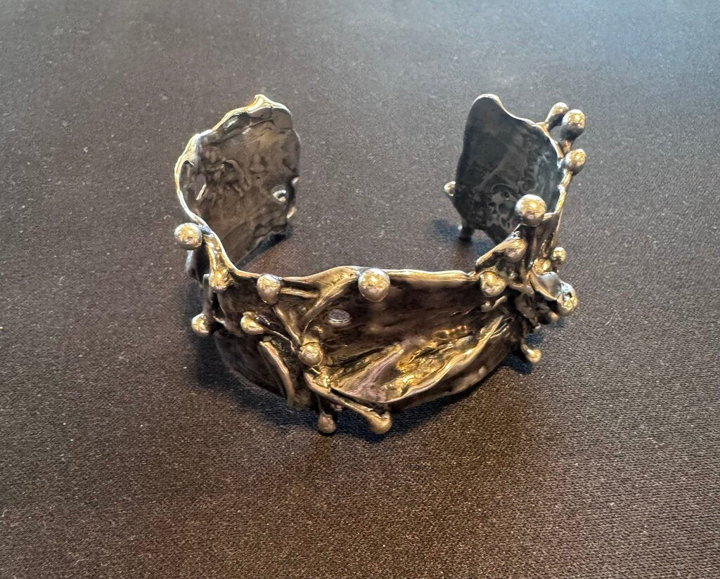 "Silver" Brutalist Cuff Bracelet- 2.5X1.5