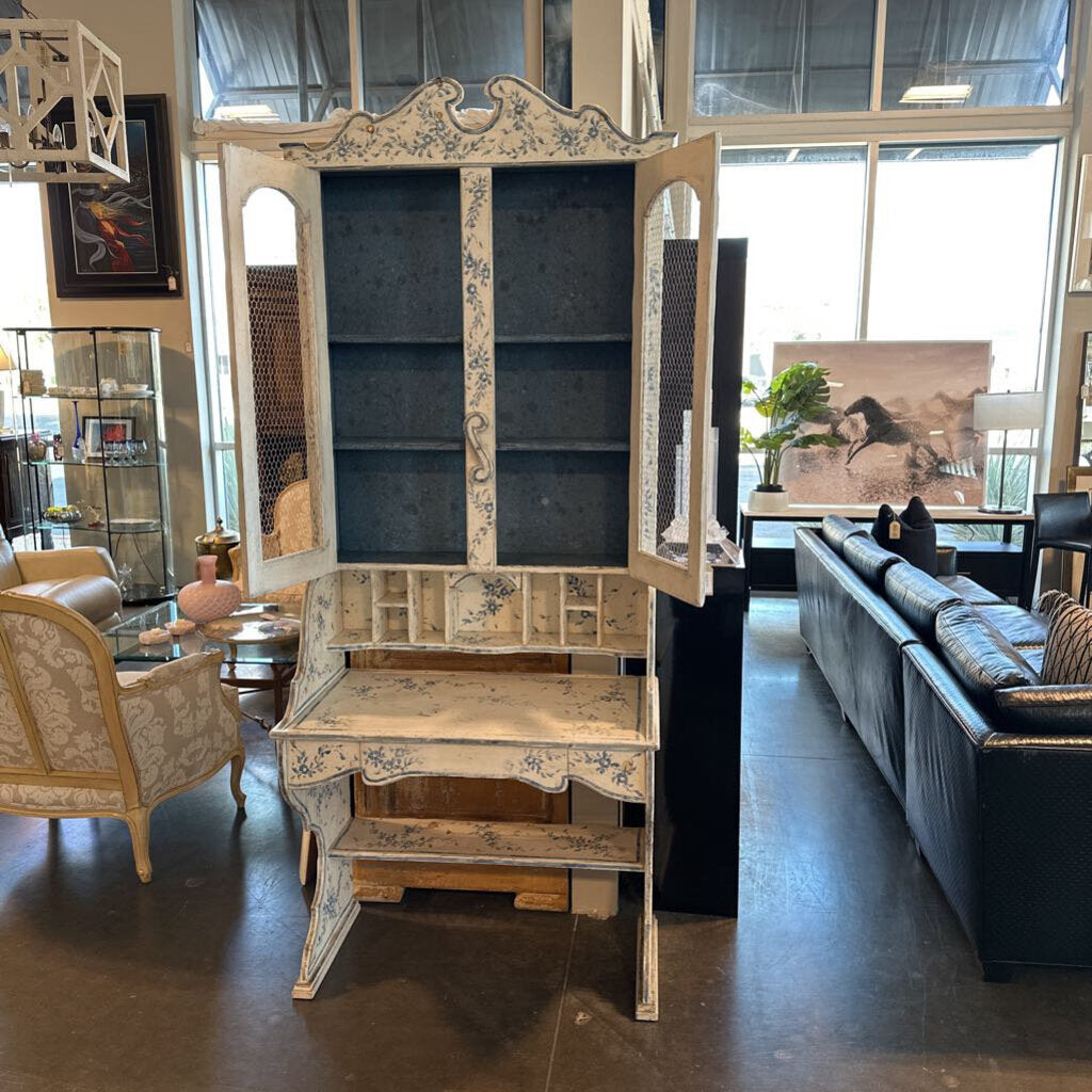 Vintage Painted Secretary - 36X20.5X85H
