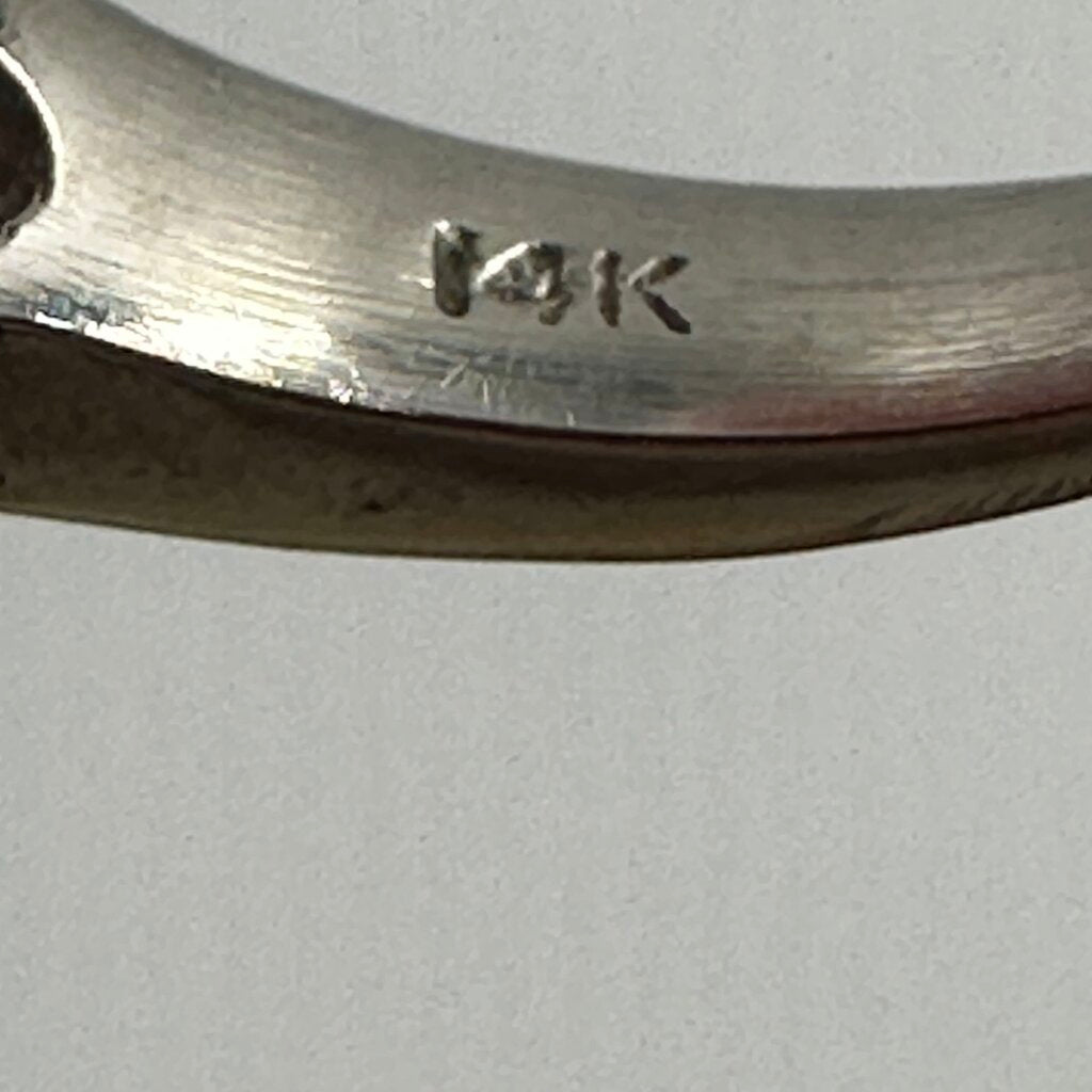 14k White Gold Crown Tiara Ring - Size 6.5