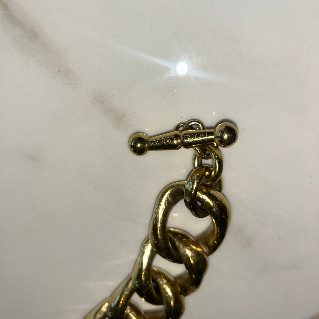 Steven Vaubel 18K Yellow Gold Vermeil Heavy Open Link Chain Bracelet - 9 Inch