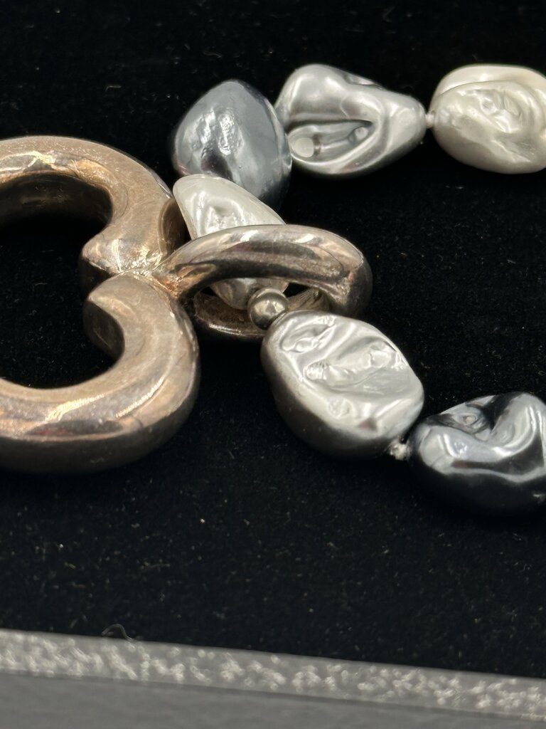 Sterling Silver "Baroque Heart" Statement Necklace