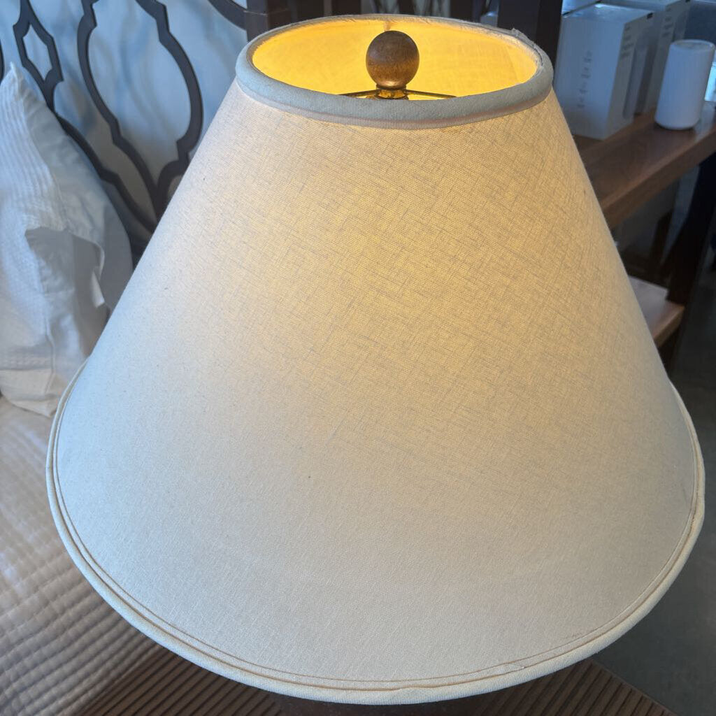 Distressed Brown Pottery Lamp- 23X34H
