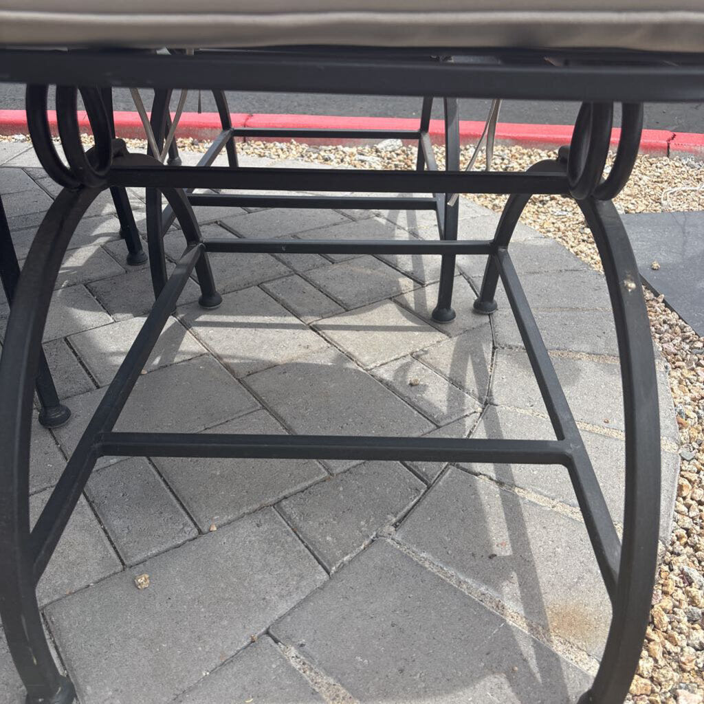 Wrought Iron Patio Spring Chairs- Pair