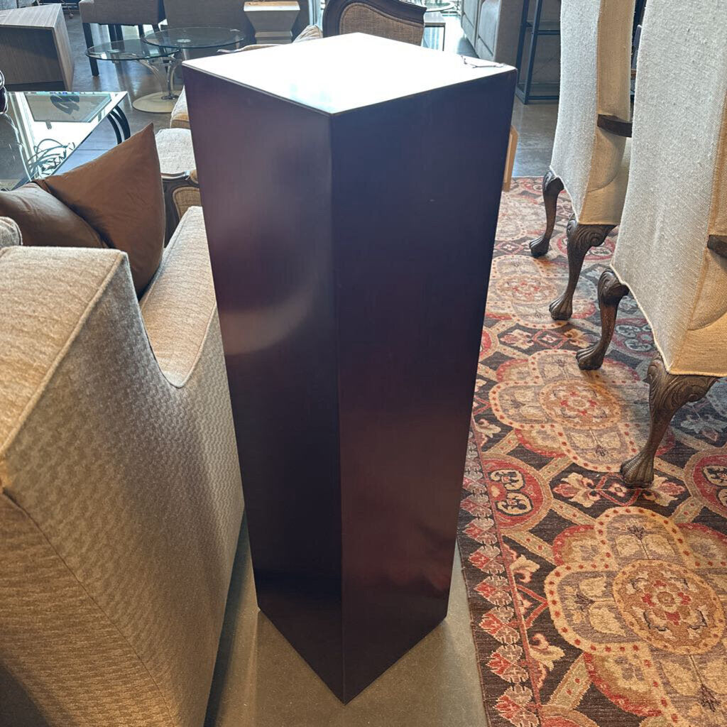 Rectangular Cherry Wood Pedestal Table - 11x11x42