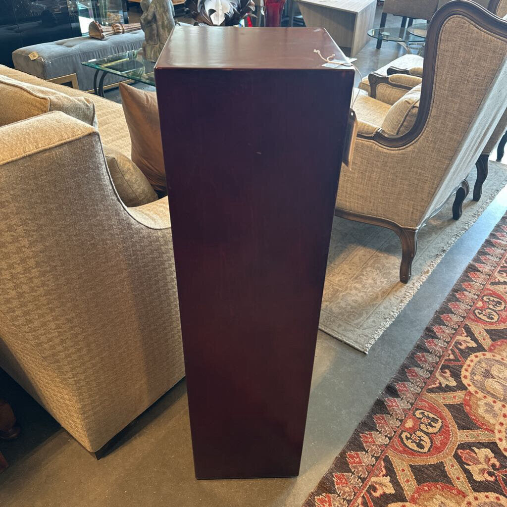 Rectangular Cherry Wood Pedestal Table - 11x11x42