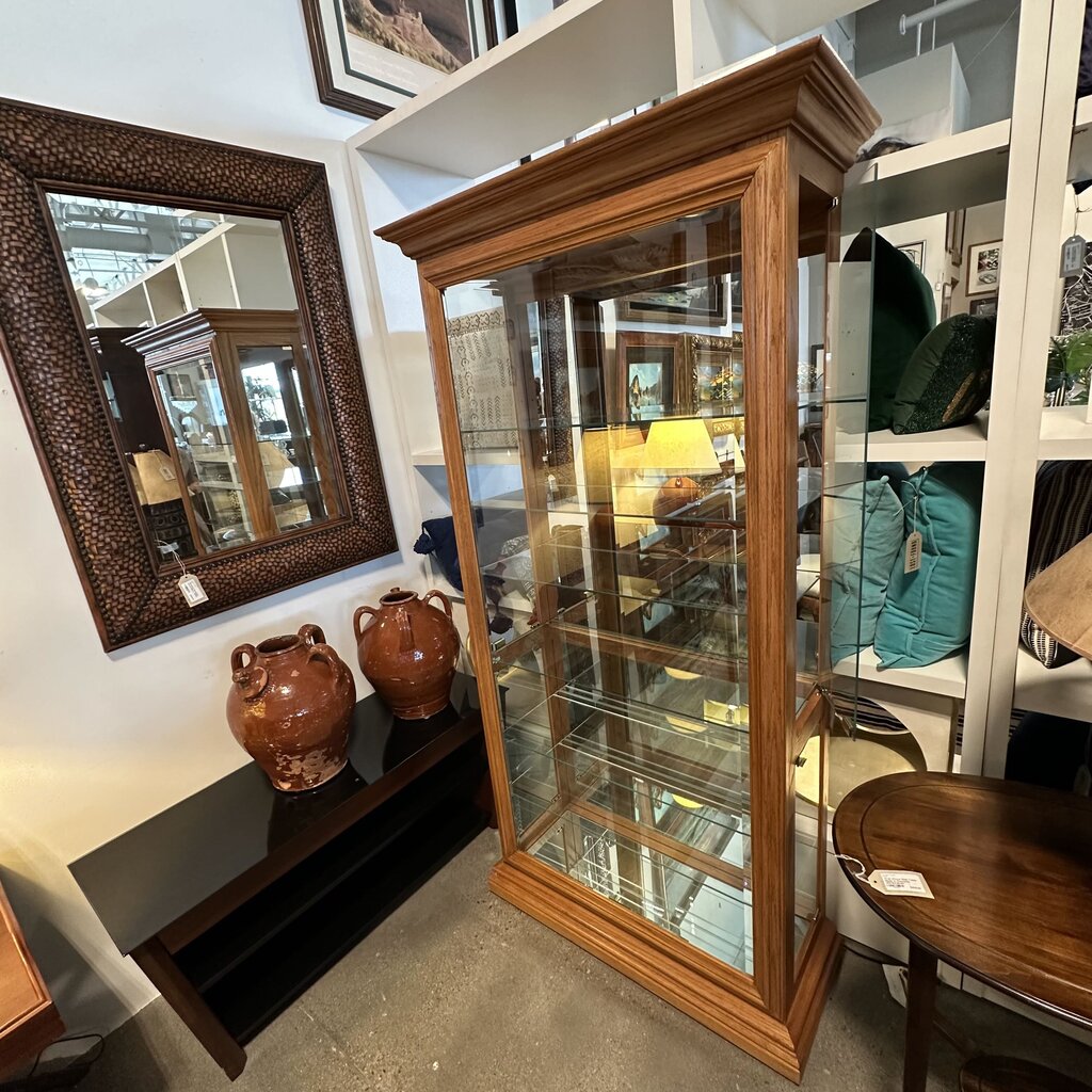 Riverside Lighted Curio Cabinet W/ Side Doors - 35X15X78.5H