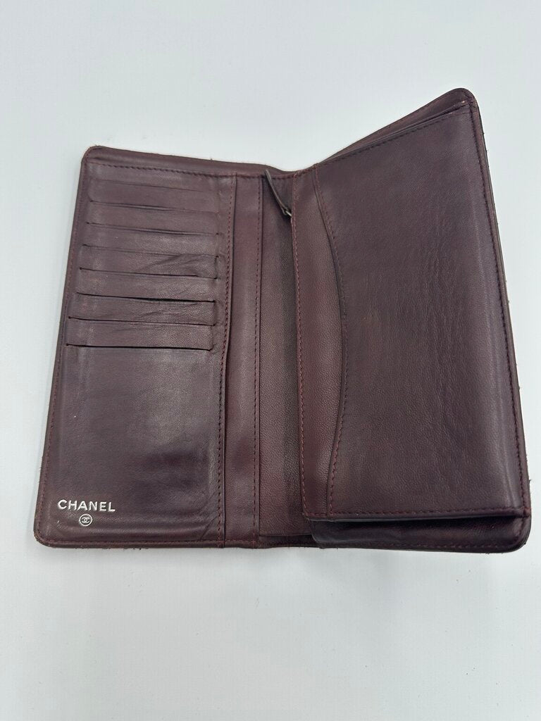 Chanel Matelasse Black Leather Classic Long Bifold Wallet