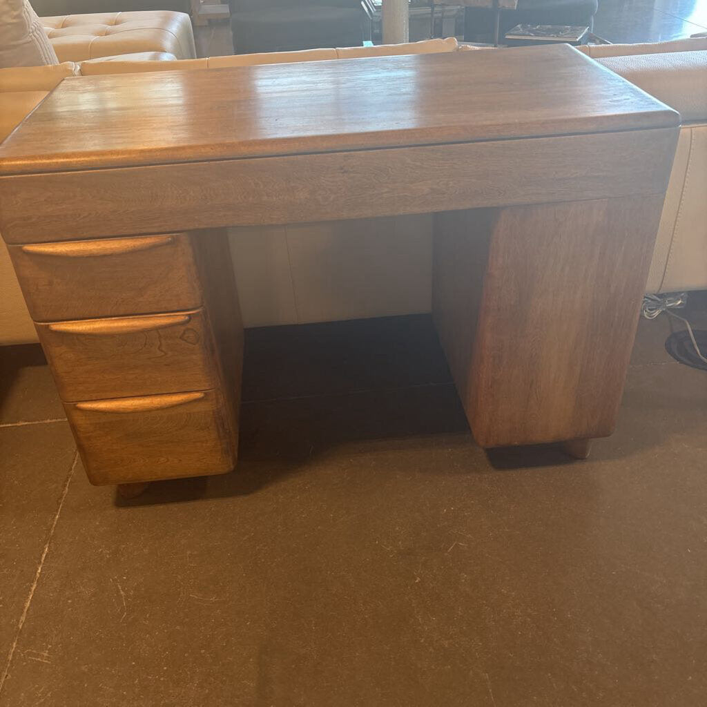 Heywood Wakefield Mid Century 3 Drawer Desk- 44X22X30H