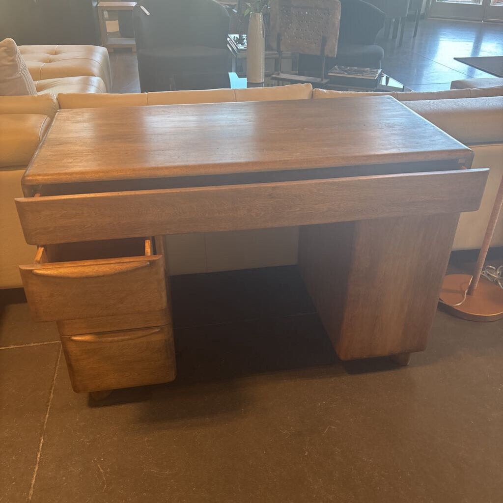 Heywood Wakefield Mid Century 3 Drawer Desk- 44X22X30H
