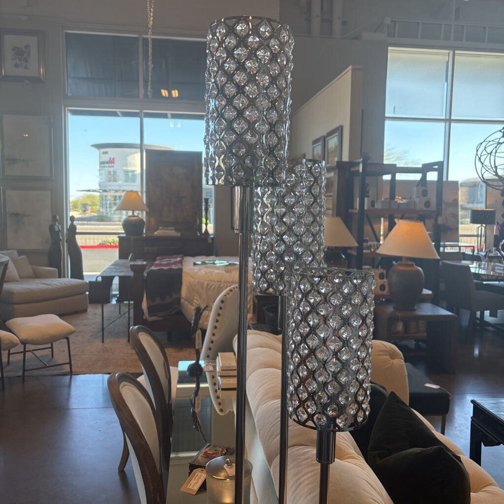 Possini Euro Design Moder Glam 3 Light Floor Lamp- 12X12X71H