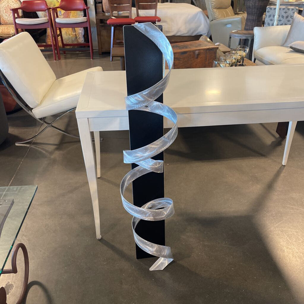Jon Allen Metal Ribbon Twist Wall Sculpture- 12X6X44H