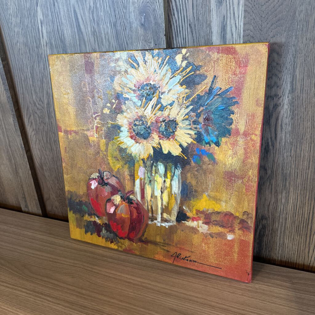 Jack Rickard Original Sunflower Still Life Art on Canvas - 20x20