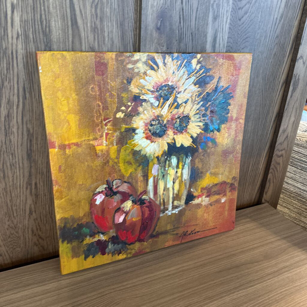 Jack Rickard Original Sunflower Still Life Art on Canvas - 20x20