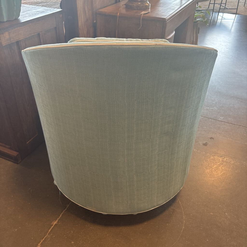 Fairfield Teal Upholstered Swivel Chair- 32X34X36.5H