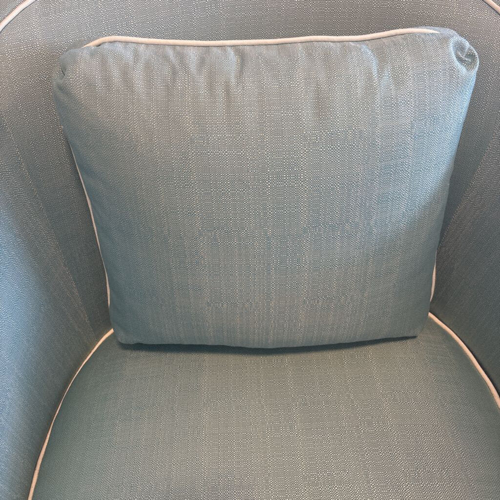 Fairfield Teal Upholstered Swivel Chair- 32X34X36.5H