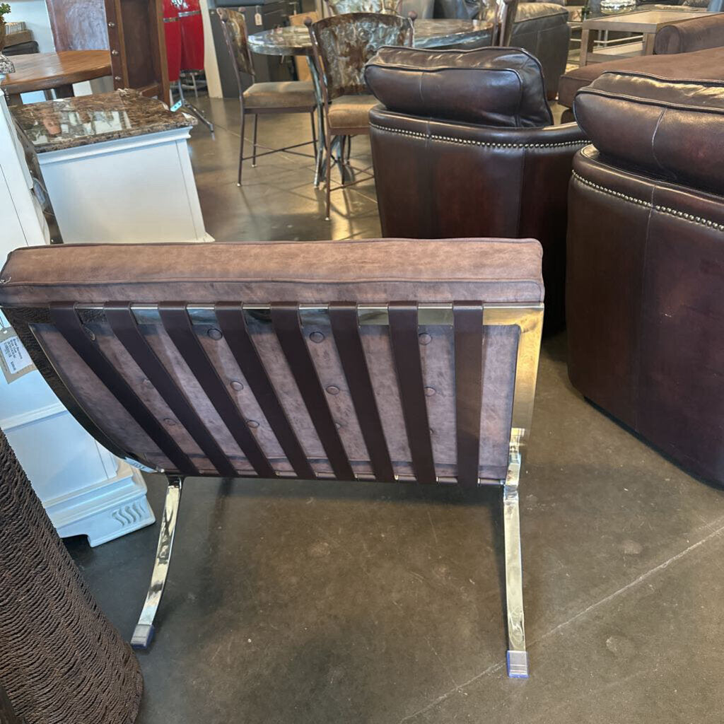 Brown Barcelona Style Chair - 29.5X31X30.5H