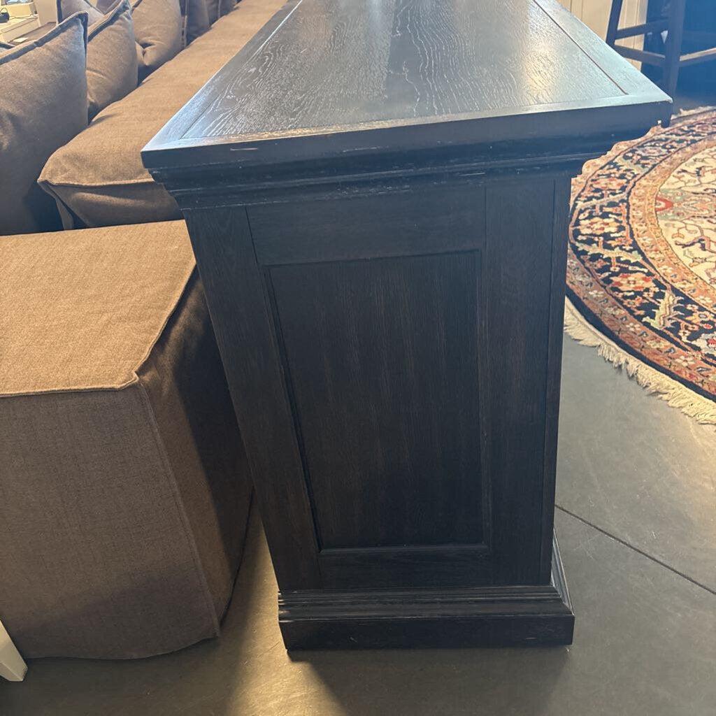 Bassett Media Console W/4 Sliding Glass Panels- 135X21X36H