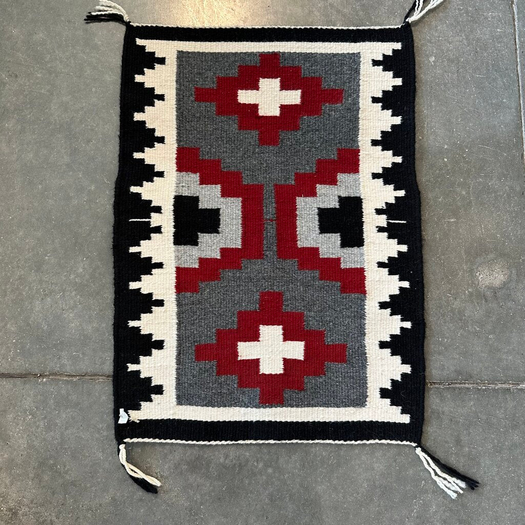Navajo Hand Woven Wool Rug- 17X23.5