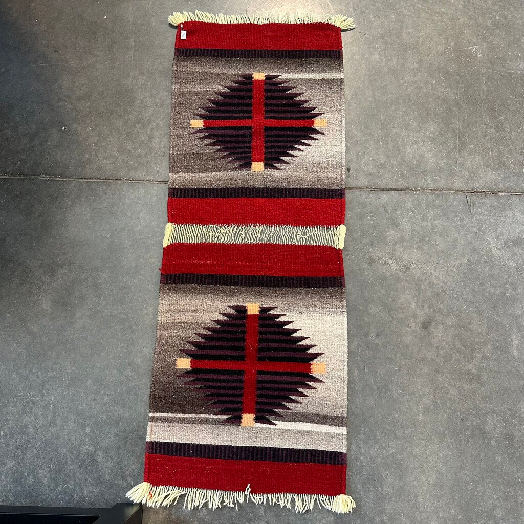 Navajo Hand Woven Wool Rug- 15X40
