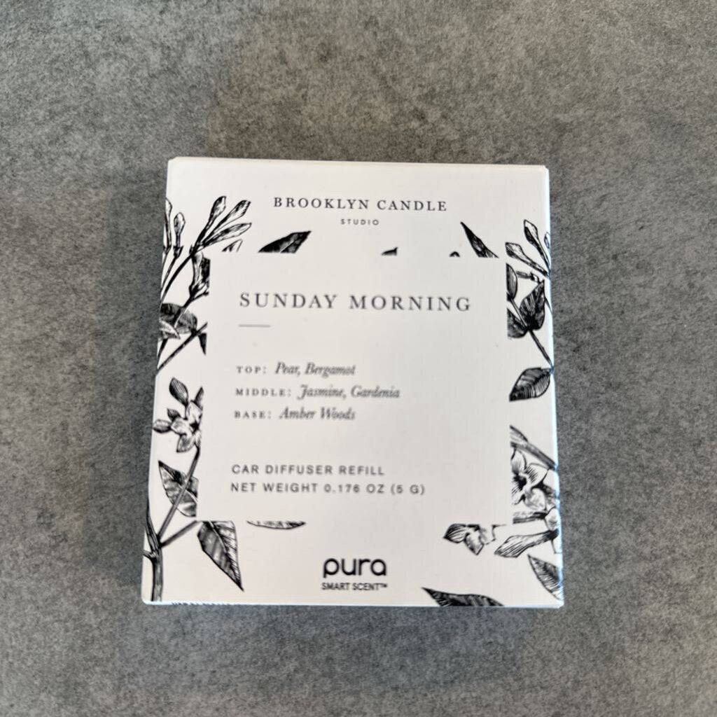 Pura Sunday Morning Brooklyn Candle Studio Fragrance Refill Car