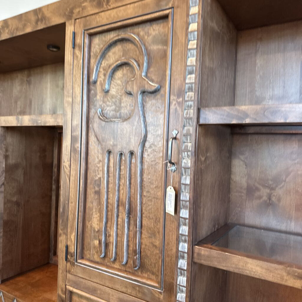 Santa Fe Saavy SW Wood Bookcase-142X15.5X84