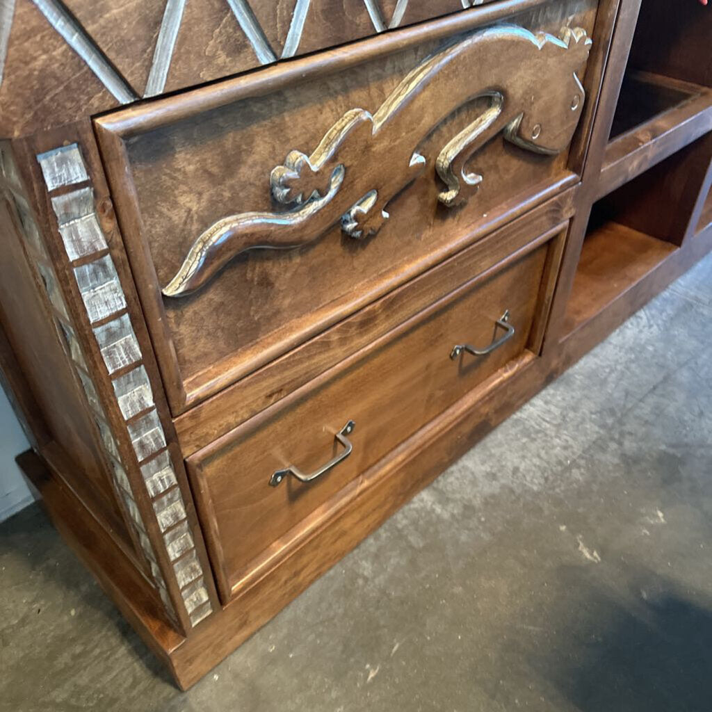 Santa Fe Saavy SW Wood Bookcase-142X15.5X84