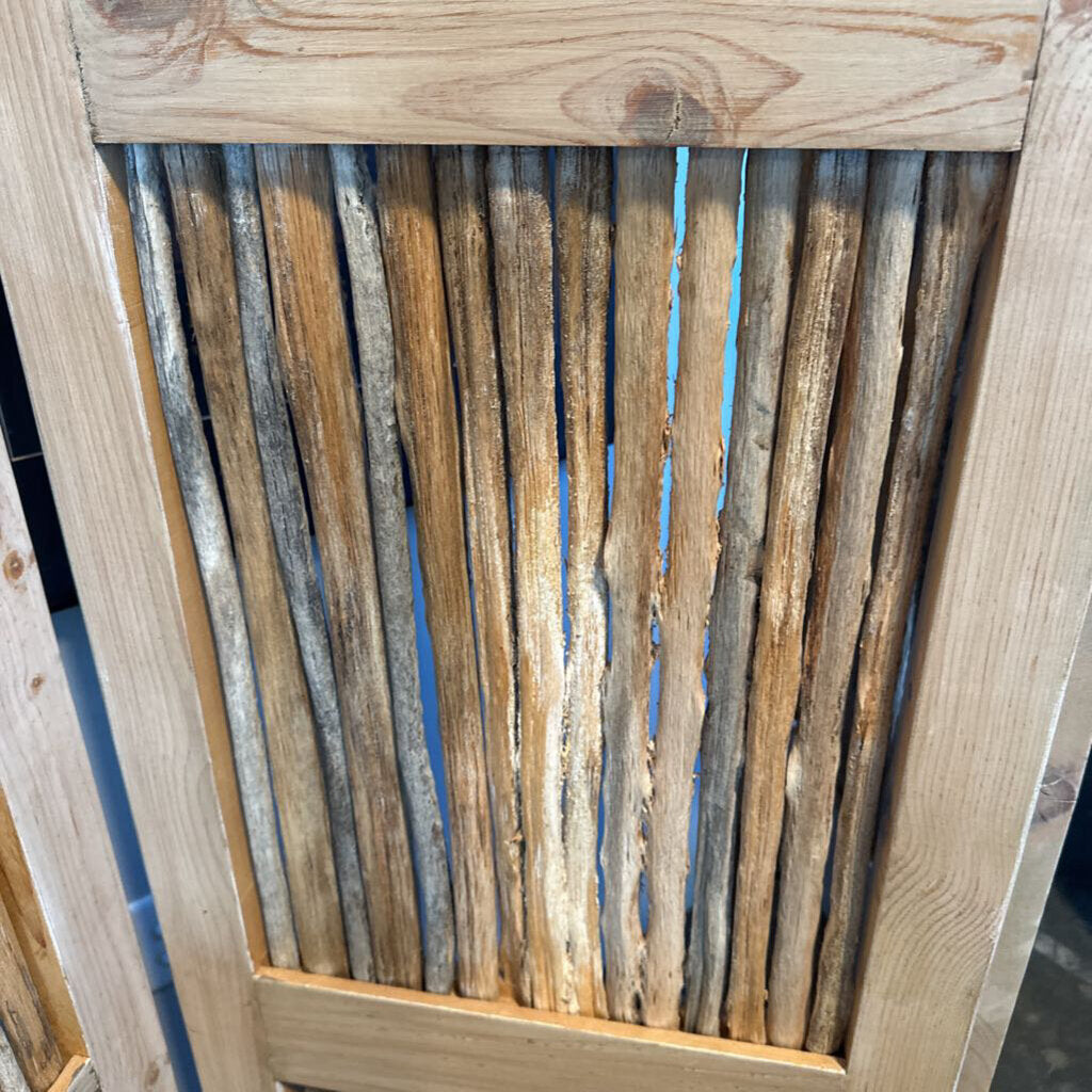 Saguaro Rib & Wood 3 Part Room Divider- 76X1.5X75