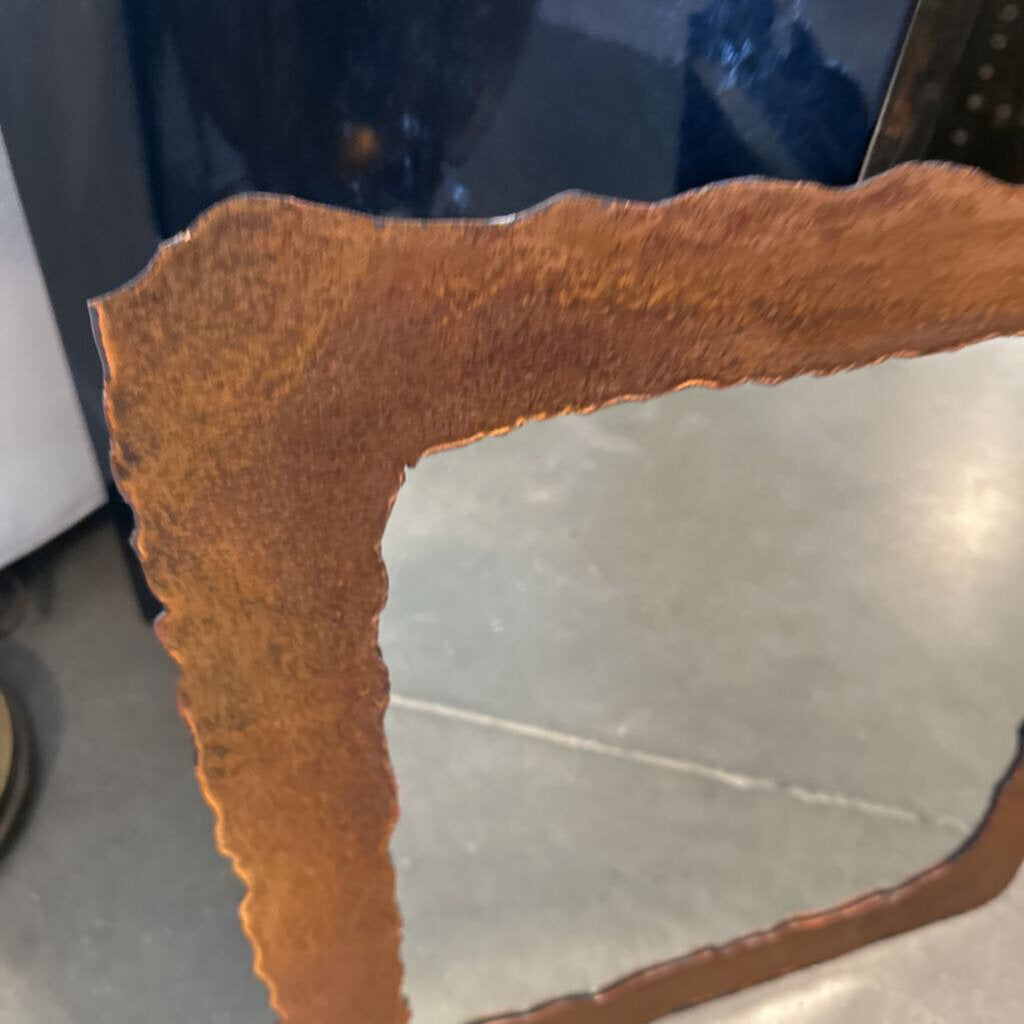 Rusted Metal Mirror W/ Wavy Edges- 18X1X20.5