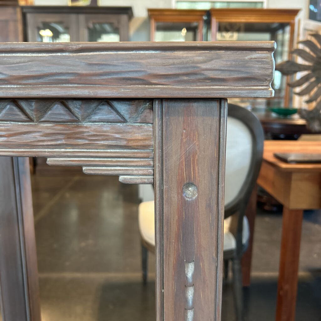 SW Greywash Wood Pedestal Table- 18X18X42H