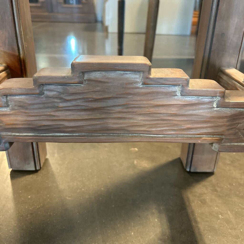 SW Greywash Wood Pedestal Table- 18X18X42H