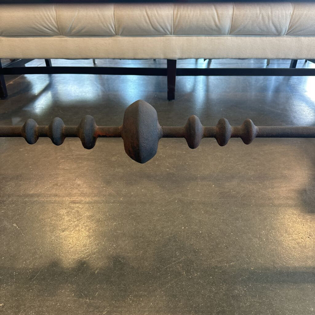 Wrought Iron Rectangular Coffee Table W/ Glass Top - 59.5X41.5X18.5H