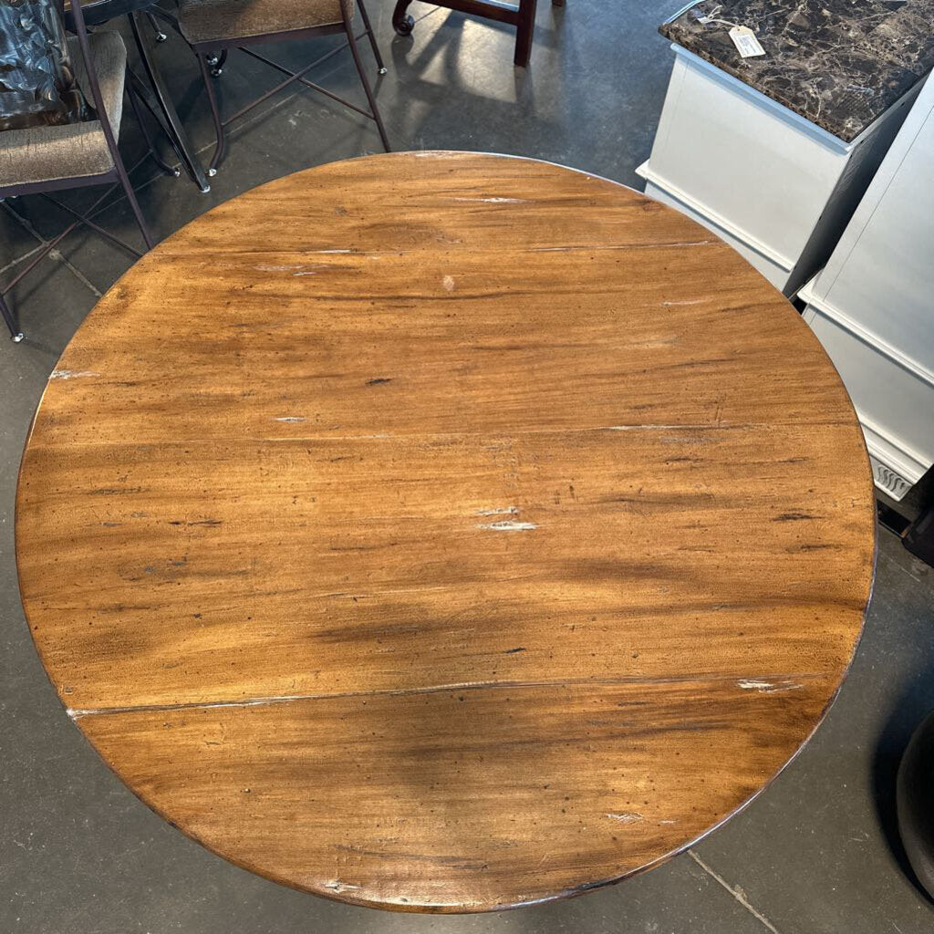 Santa Fe Saavy Round Solid Wood Dining Table - 48X30H