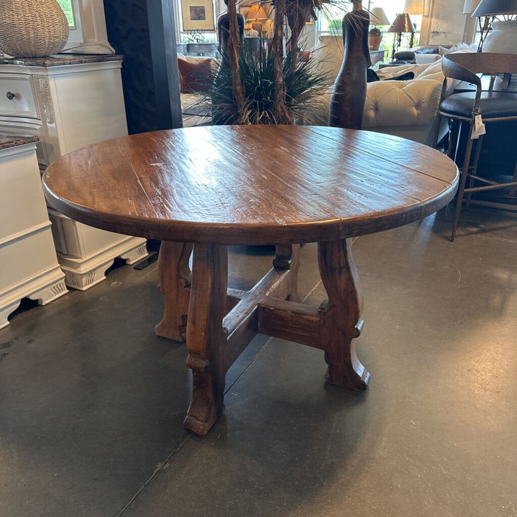 Santa Fe Saavy Round Solid Wood Dining Table - 48X30H
