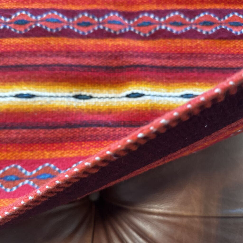 SW Red Striped Kilim Wool Rug- 32X59