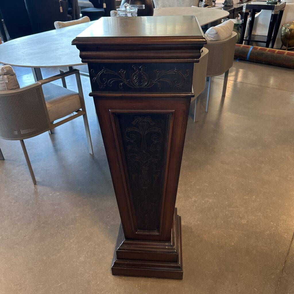 Pulaski Faux Metal Inlay Accent Pedestal - 14X14X43H