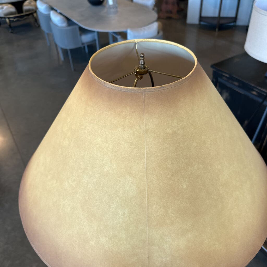 Curved Iron Floor Lamp W/ Shade - 22X65H
