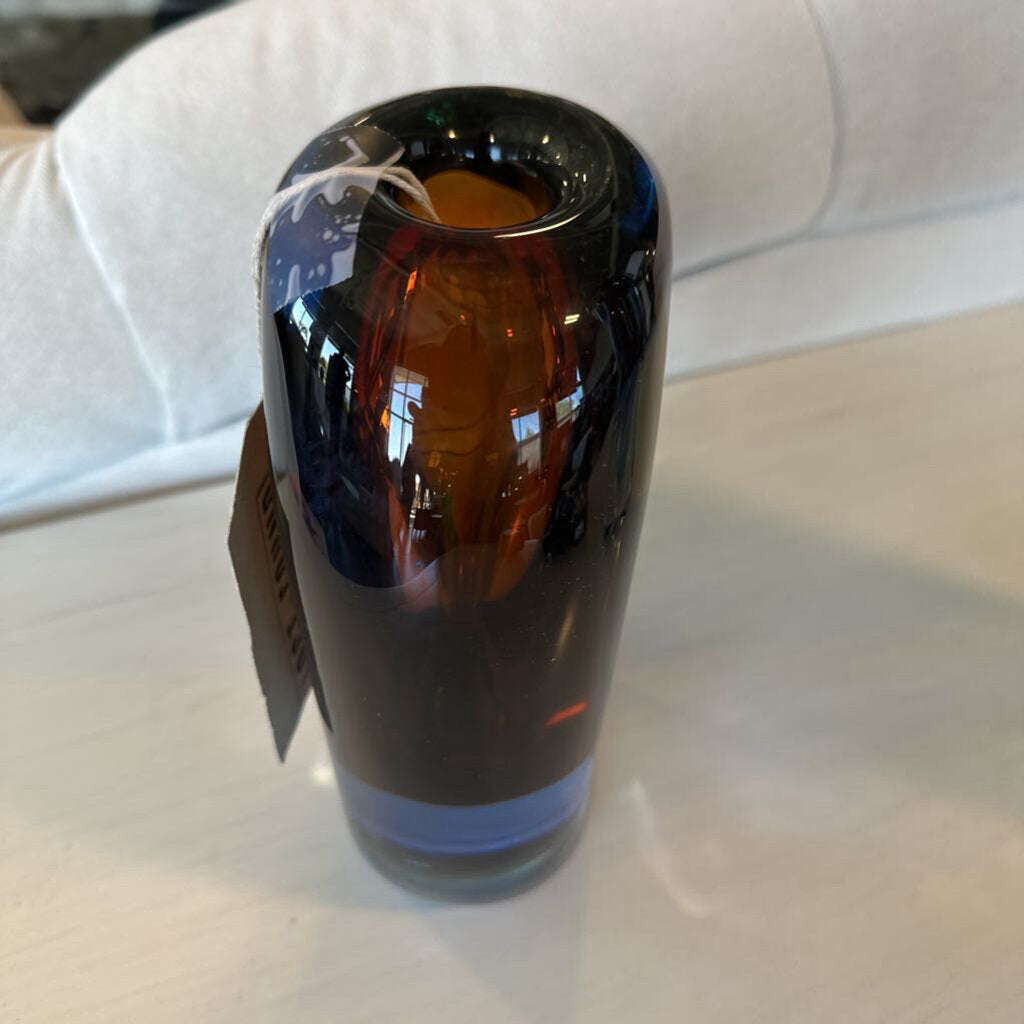 Kavana Azure Glass Vase - 3X5X7H