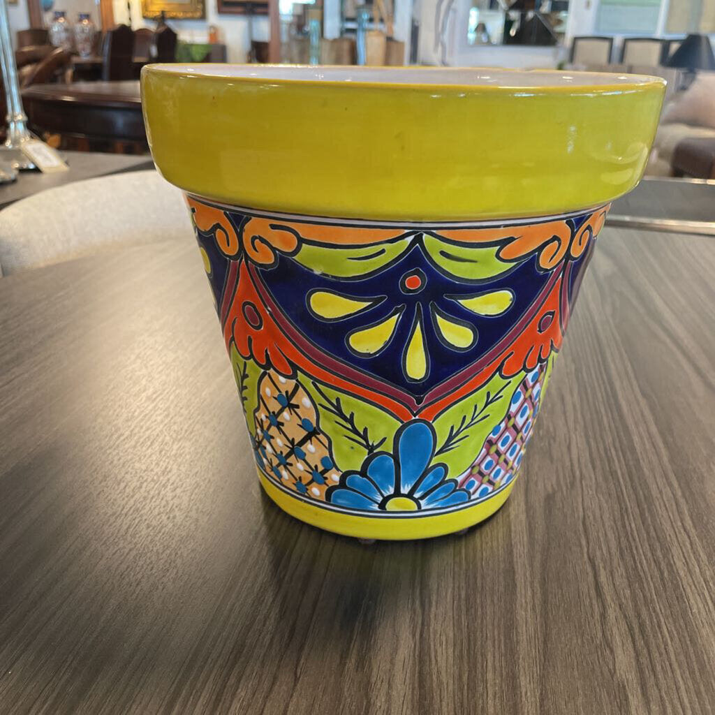 Yellow Talavera Pot - 9X8.5 - As Is