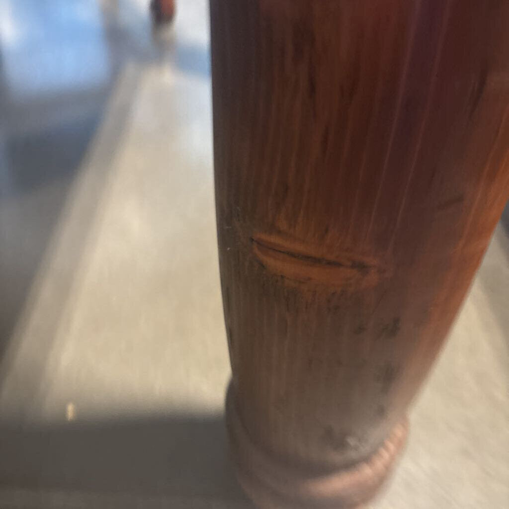 Copper Dining Table W/ Wood Base - AS IS - 72X42X31