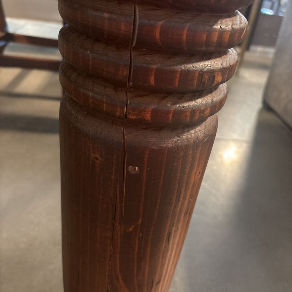 Copper Dining Table W/ Wood Base - AS IS - 72X42X31