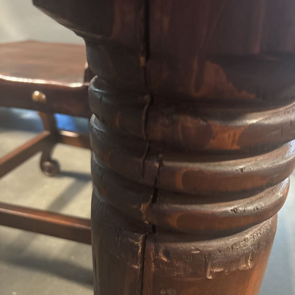 Copper Dining Table W/ Wood Base - AS IS - 72X42X31