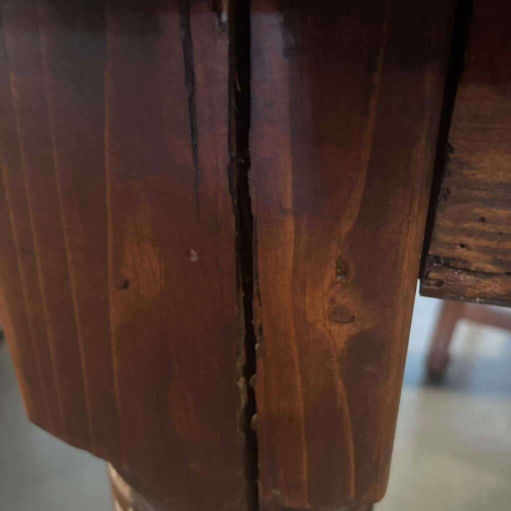 Copper Dining Table W/ Wood Base - AS IS - 72X42X31