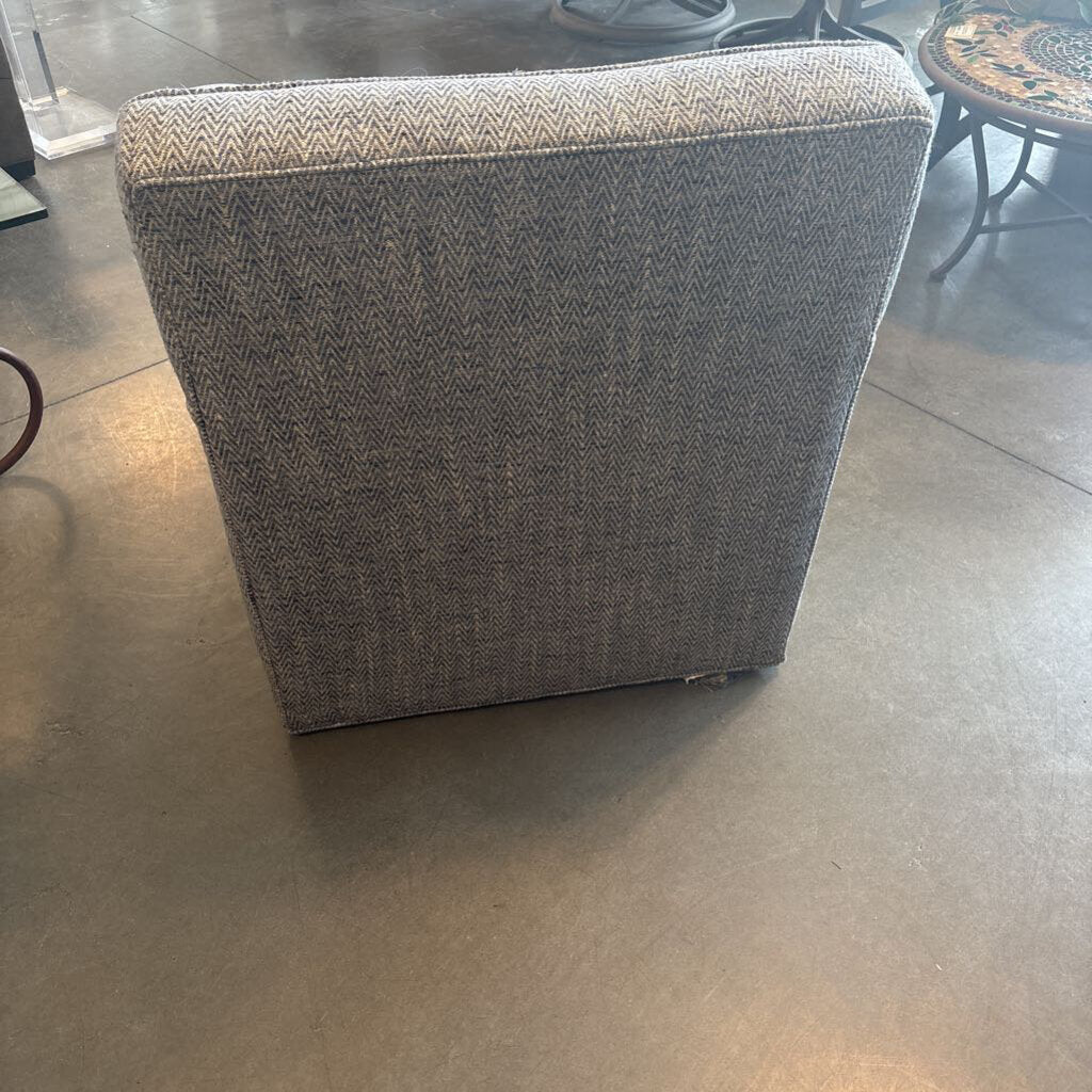 Mitchell Gold Blue Upholstered Swivel Chair- 28.5X31.5X31H