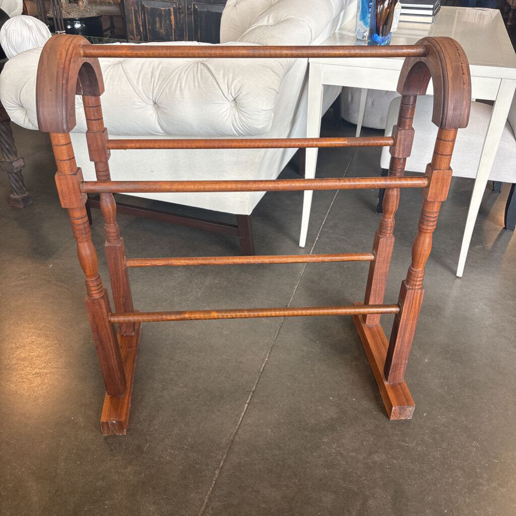 Vintage Wood Blanket Rack- 33X18X38H